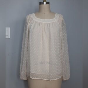 Lauren Conrad Swiss Dot Blouse